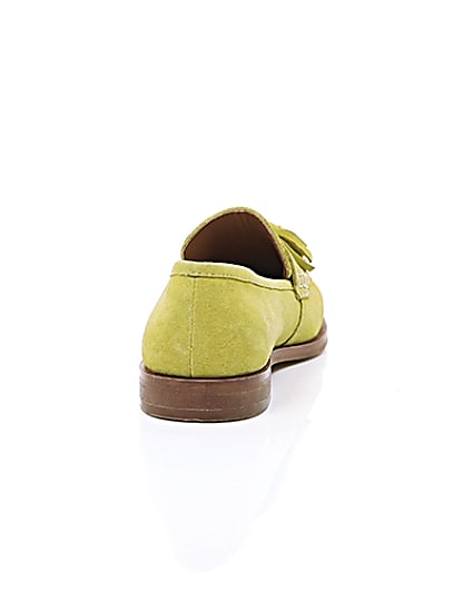 360 degree animation of product Yellow suede tassel loafers frame-15