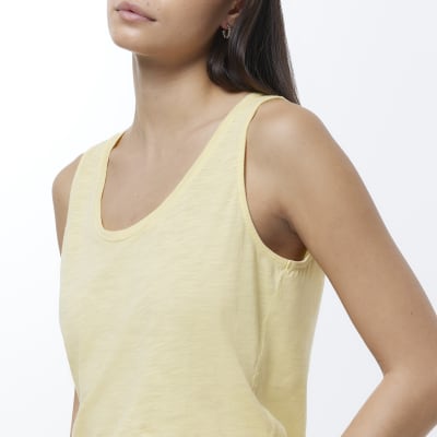 Yellow vest top River Island