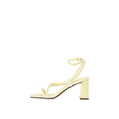 Yellow heeled hot sale sandals uk