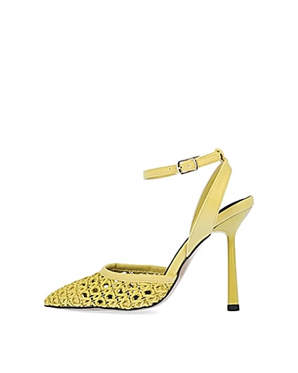 360 degree animation of product Yellow woven court shoes frame-4