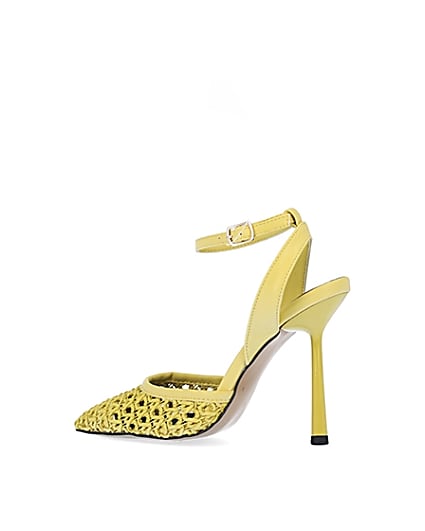 360 degree animation of product Yellow woven court shoes frame-5