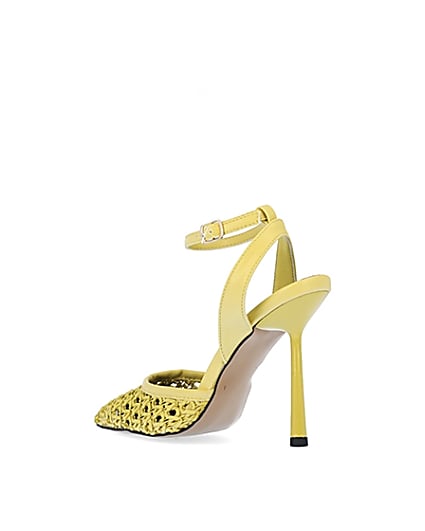 360 degree animation of product Yellow woven court shoes frame-6