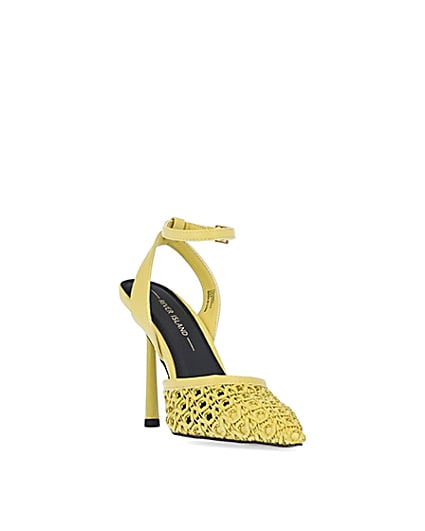 360 degree animation of product Yellow woven court shoes frame-19